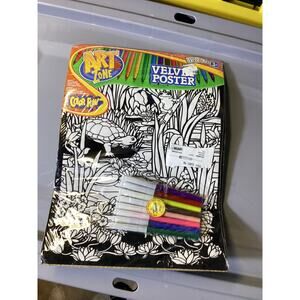 Art Zone Velvet Color Books Poster Color Fun Pond Animals Drawing
